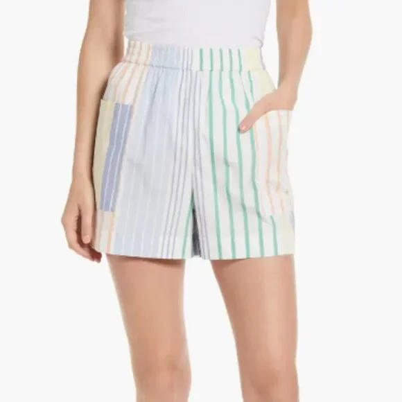 Rails White Colorful Portofino Striped Organic Cotton Blend Boxer Shorts XXS NWT - Picture 4 of 16